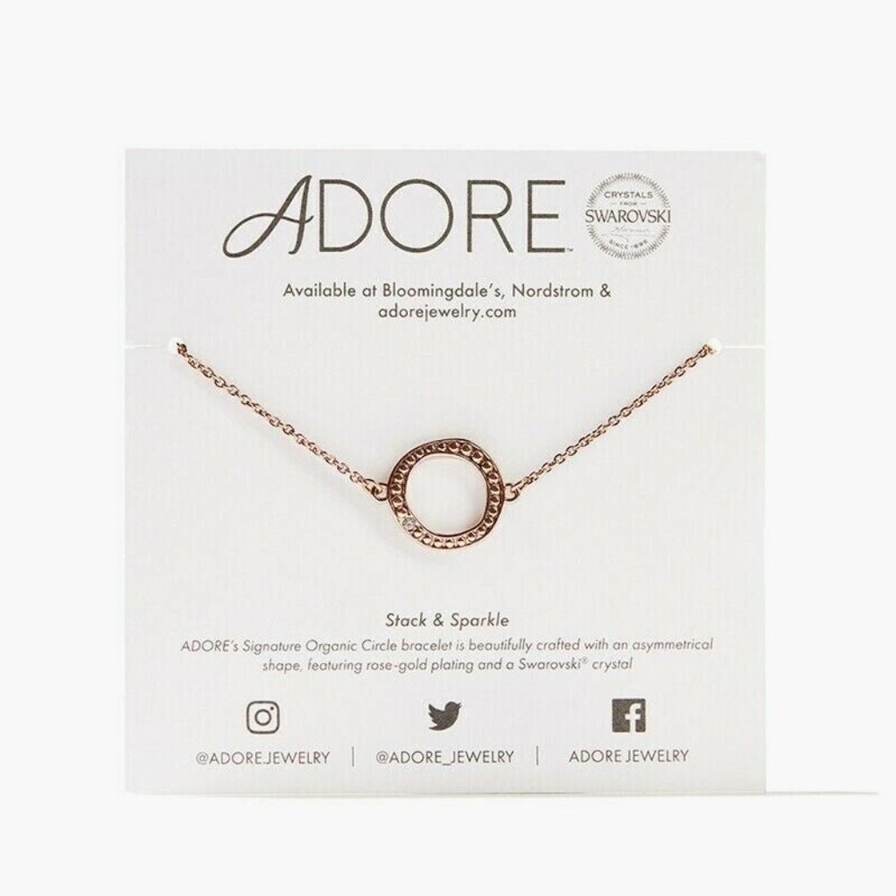 Adore Rose Gold Signature Bracelet w/ Crystal